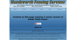 Desktop Screenshot of handsworthfencingservices.co.uk